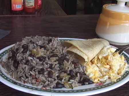 Costa_Rica_Cocina_de_Turno_Rice_N_Beans_Fried_Eggs_Corn_Tacos